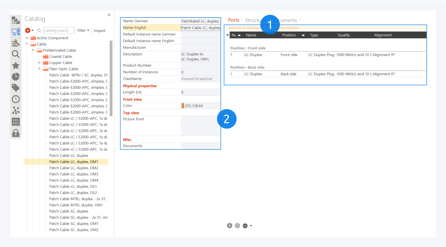 Cable Definition Properties